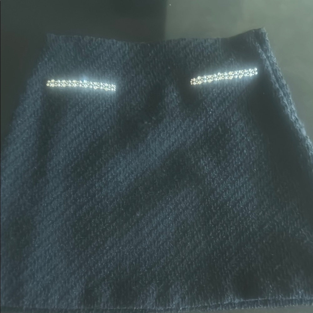 Elegant Black Skirt with Embellishments